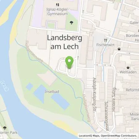Standortübersicht der Tankstelle Stadtwerke Landsberg KU in 86899 Landsberg