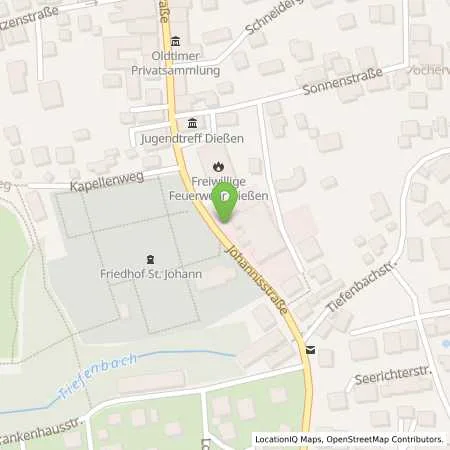 Standortübersicht der Tankstelle Autohaus Schürer GmbH & Co.KG in 86911 Dießen am Ammersee