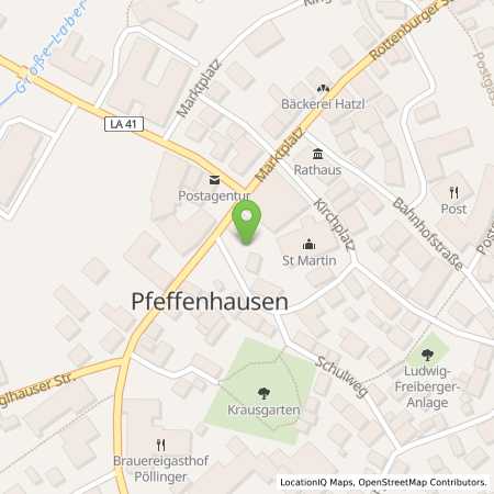 Standortübersicht der Strom (Elektro) Tankstelle: BürgerEnergie-Essenbach eG in 84076, Pfeffenhausen