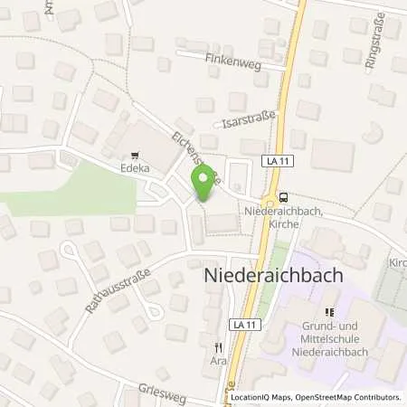 Standortübersicht der Tankstelle Überlandzentrale Wörth/Isar Altheim Netz AG in 84100 Niederaichbach