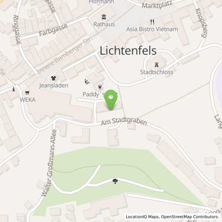 Standortübersicht der Strom (Elektro) Tankstelle: Stadtwerke Lichtenfels in 96215, Lichtenfels