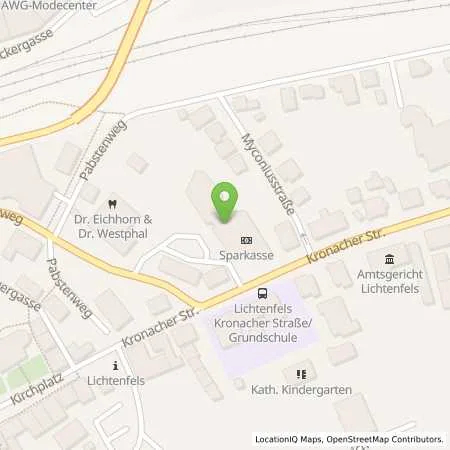 Standortübersicht der Tankstelle Sparkasse Coburg - Lichtenfels AdöR in 96215 Lichtenfels