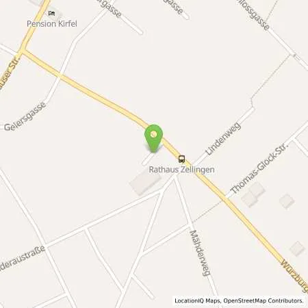 Standortübersicht der Tankstelle Energieversorgung Lohr-Karlstadt u. Umgebung GmbH & Co. KG in 97225 Zellingen