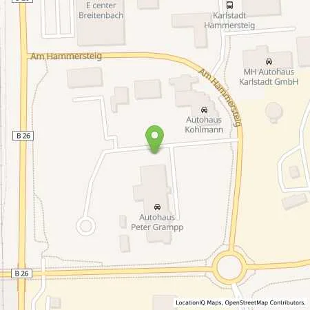 Standortübersicht der Tankstelle Peter Grampp GmbH & Co. KG in 97753 Karlstadt