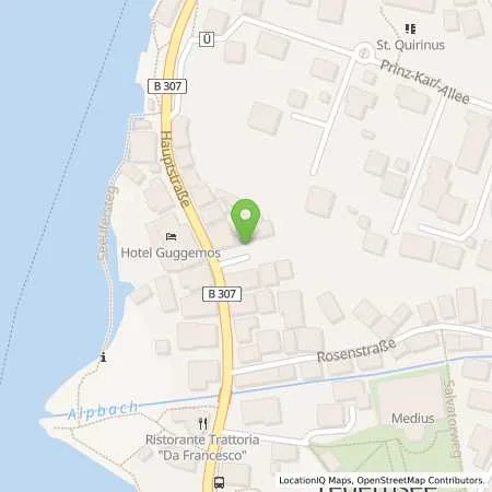 Standortübersicht der Tankstelle Elektrizitätswerk Tegernsee Vertriebs- und Service-KG in 83684 Tegernsee