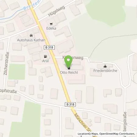 Standortübersicht der Tankstelle Autohaus Kathan GmbH in 83707 Bad Wiessee