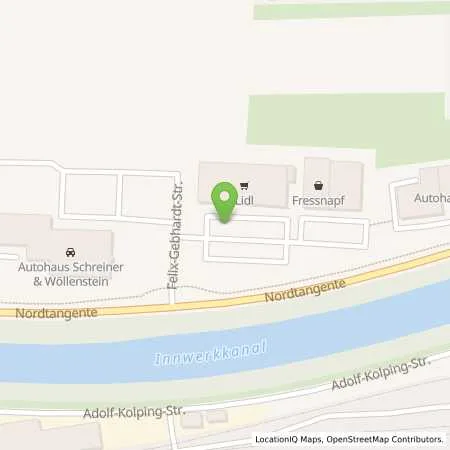 Standortübersicht der Tankstelle Lidl Dienstleistung GmbH & Co. KG in 84453 Mühldorf am Inn