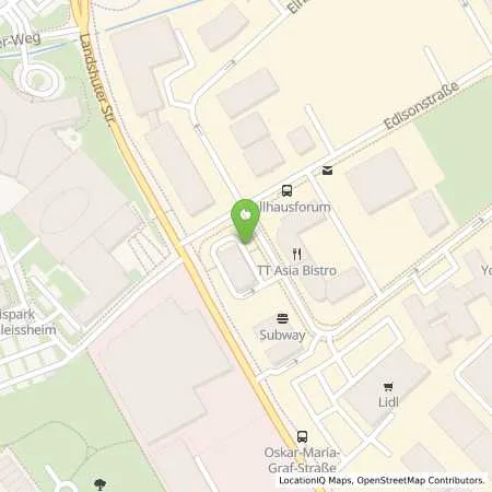 Standortübersicht der Tankstelle EWE Go GmbH in 85716 Unterschleißheim