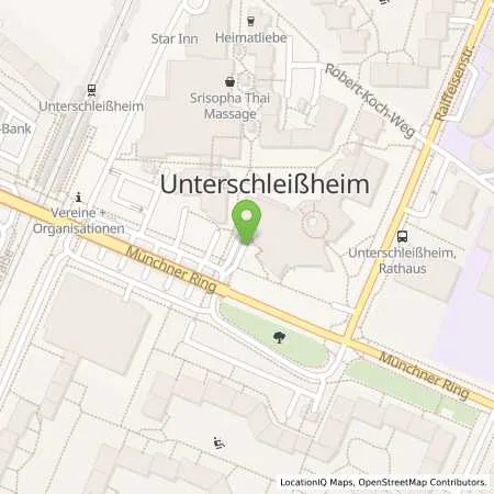 Standortübersicht der Tankstelle Stadt Unterschleißheim in 85716 Unterschleißheim