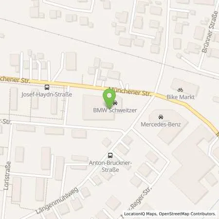 Standortübersicht der Tankstelle Autohaus Schweitzer GmbH in 86633 Neuburg