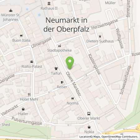 Standortübersicht der Strom (Elektro) Tankstelle: Stadtwerke Neumarkt i. d. OPf. in 92318, Neumarkt in der Oberpfalz