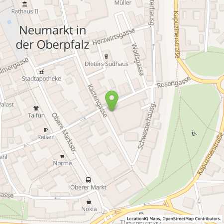 Standortübersicht der Strom (Elektro) Tankstelle: Stadtwerke Neumarkt i. d. OPf. in 92318, Neumarkt i.d.OPf