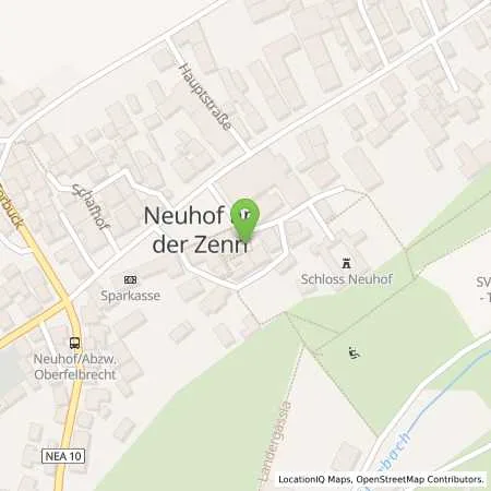 Standortübersicht der Tankstelle N-ERGIE Aktiengesellschaft in 90616 Neuhof an der Zenn