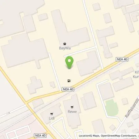 Standortübersicht der Tankstelle BayWa AG in 91438 Bad Windsheim