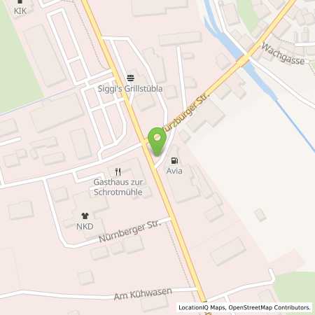 Standortübersicht der Strom (Elektro) Tankstelle: Stadtwerke Scheinfeld in 91443, Scheinfeld