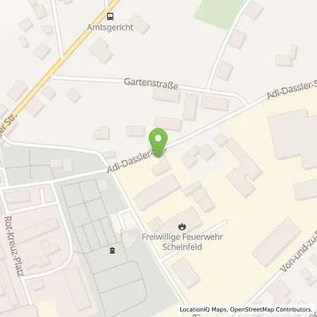 Standortübersicht der Tankstelle Stadtwerke Scheinfeld in 91443 Scheinfeld