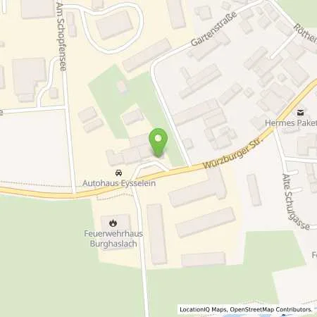 Standortübersicht der Tankstelle Autohaus Eyßelein GmbH & Co.KG in 96152 Burghaslach