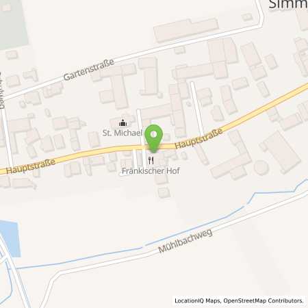 Standortübersicht der Strom (Elektro) Tankstelle: N-ERGIE Aktiengesellschaft in 97215, Simmershofen