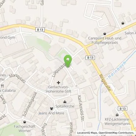 Standortübersicht der Tankstelle Stadtwerke Uffenheim in 97215 Uffenheim