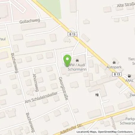 Standortübersicht der Tankstelle Mer Germany GmbH in 97215 Uffenheim