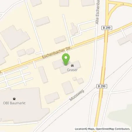 Standortübersicht der Tankstelle Autohaus Graser GmbH in 92690 Pressath