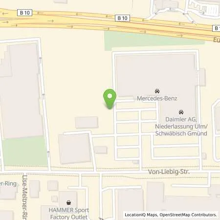 Standortübersicht der Tankstelle Mercedes- Benz AG - Niederlassung Ulm/Schwäbisch Gmünd in 89231 Neu-Ulm