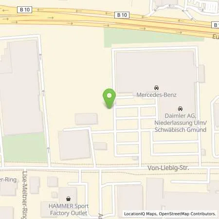 Standortübersicht der Tankstelle Mercedes- Benz AG - Niederlassung Ulm/Schwäbisch Gmünd in 89231 Neu-Ulm