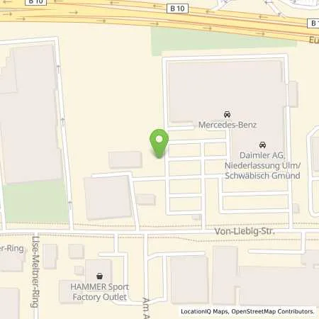 Standortübersicht der Tankstelle Mercedes- Benz AG - Niederlassung Ulm/Schwäbisch Gmünd in 89231 Neu-Ulm