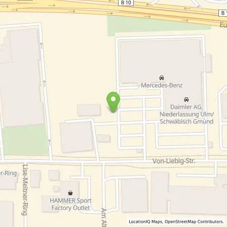 Standortübersicht der Tankstelle Mercedes- Benz AG - Niederlassung Ulm/Schwäbisch Gmünd in 89231 Neu-Ulm
