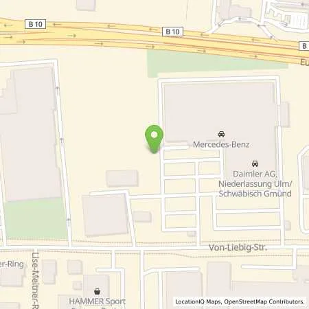 Standortübersicht der Tankstelle Mercedes- Benz AG - Niederlassung Ulm/Schwäbisch Gmünd in 89231 Neu-Ulm