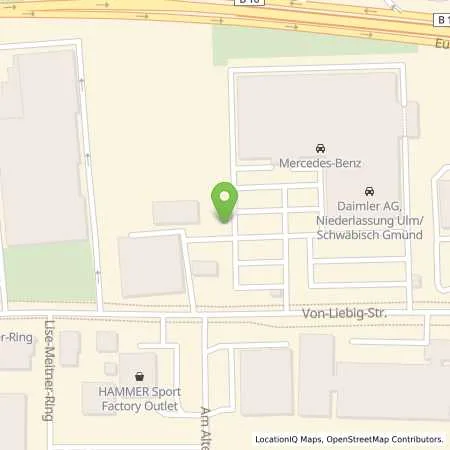 Standortübersicht der Tankstelle Mercedes- Benz AG - Niederlassung Ulm/Schwäbisch Gmünd in 89231 Neu-Ulm