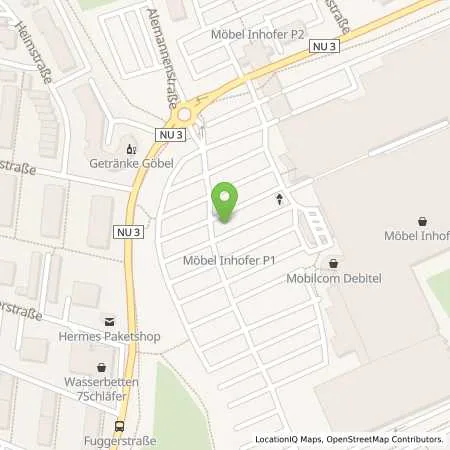 Standortübersicht der Tankstelle Möbel Inhofer GmbH & Co KG in 89250 Senden