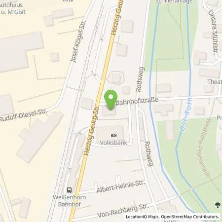 Standortübersicht der Tankstelle VR-Bank Neu-Ulm eG in 89264 Weissenhorn