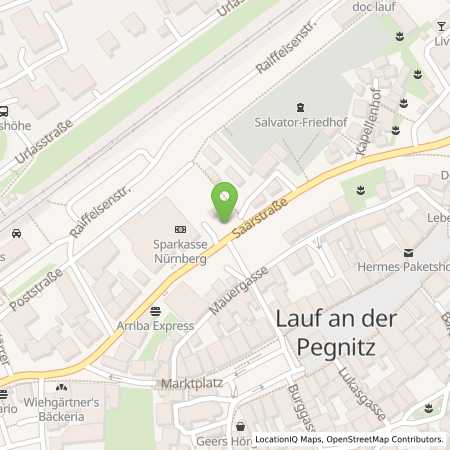 Standortübersicht der Strom (Elektro) Tankstelle: StWL Städtische Werke Lauf a.d. Pegnitz GmbH in 91207, Lauf an der Pegnitz