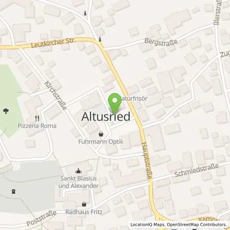 Standortübersicht der Tankstelle erdgas schwaben gmbh in 87452 Altusried