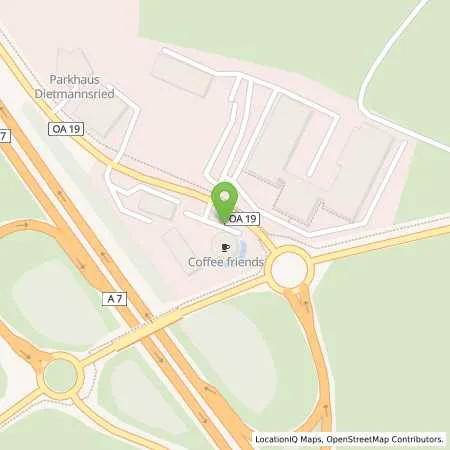 Standortübersicht der Tankstelle Allgäuer Überlandwerk GmbH in 87463 Dietmannsried