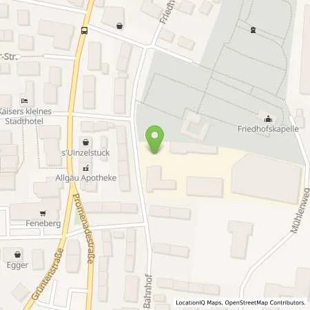 Standortübersicht der Tankstelle Allgäuer Kraftwerke GmbH in 87527 Sonthofen