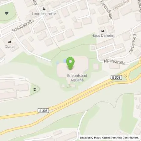Standortübersicht der Tankstelle Aquaria Erlebnisbad Betriebs GmbH in 87534 Oberstaufen