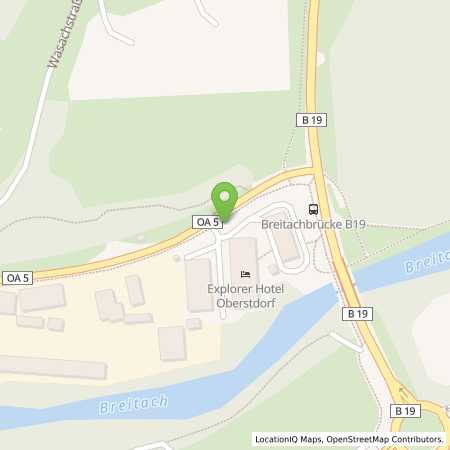 Standortübersicht der Strom (Elektro) Tankstelle: Allgäuer Überlandwerk GmbH in 87538, Fischen im Allgu