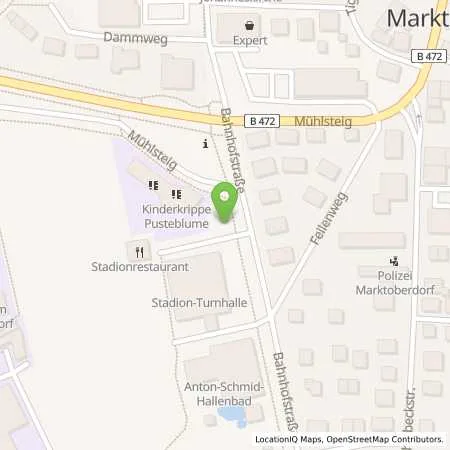 Standortübersicht der Tankstelle Vereinigte Wertach Elektrizitätswerke GmbH in 87616 Marktoberdorf