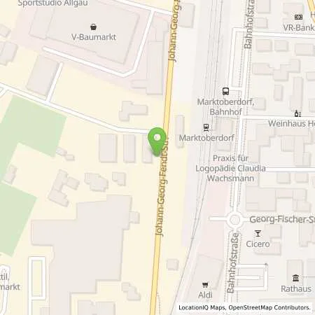 Standortübersicht der Tankstelle Vereinigte Wertach Elektrizitätswerke GmbH in 87616 Marktoberdorf