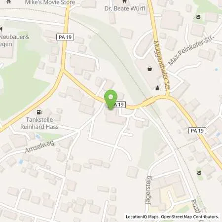 Standortübersicht der Tankstelle Erich Röhr GmbH & Co. KG in 94104 Tittling