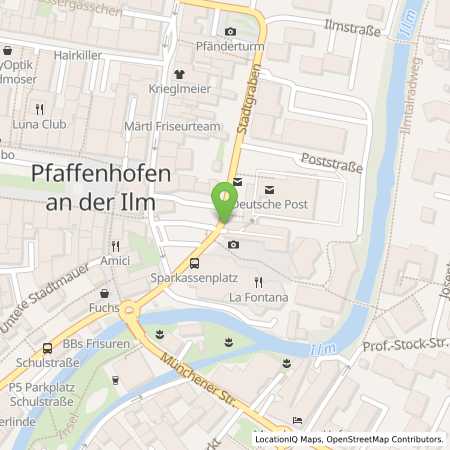 Standortübersicht der Strom (Elektro) Tankstelle: Kommunalunternehmen Stadtwerke Pfaffenhofen a. d. Ilm in 85276, Pfaffenhofen a. d. Ilm