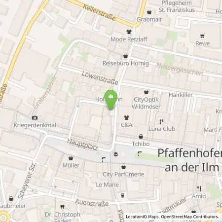 Standortübersicht der Tankstelle Kommunalunternehmen Stadtwerke Pfaffenhofen a. d. Ilm in 85276 Pfaffenhofen a. d. Ilm