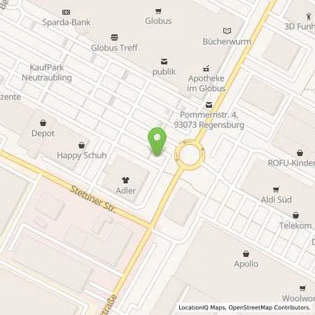Standortübersicht der Tankstelle REWAG Regensburger Energie und Wasserversorgung AG & Co KG in 93073 Neutraubling