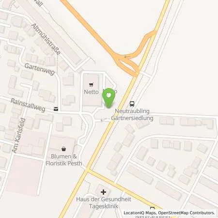 Standortübersicht der Tankstelle REWAG Regensburger Energie und Wasserversorgung AG & Co KG in 93073 Neutraubling