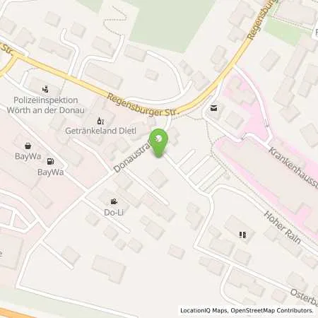 Standortübersicht der Tankstelle REWAG Regensburger Energie und Wasserversorgung AG & Co KG in 93086 Wörth a.d. Donau