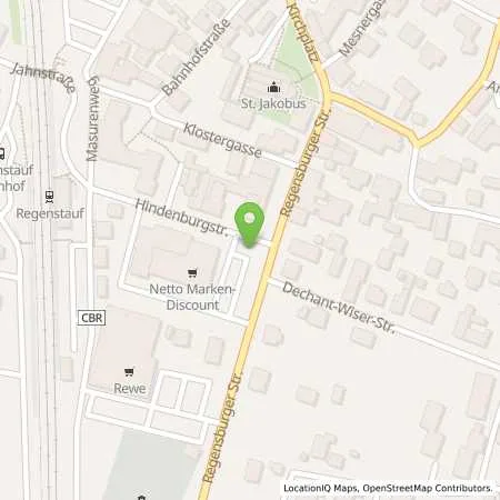 Standortübersicht der Tankstelle REWAG Regensburger Energie und Wasserversorgung AG & Co KG in 93128 Regenstauf