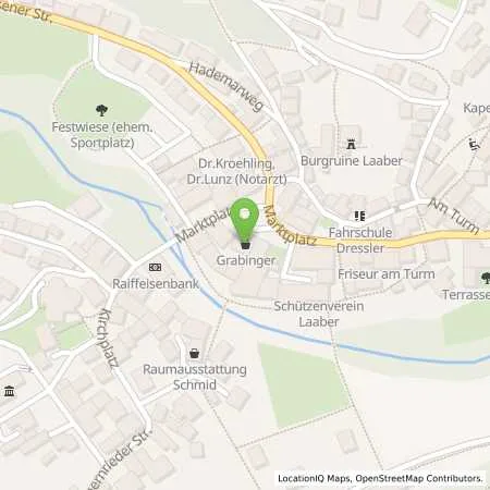 Standortübersicht der Tankstelle Grabinger GmbH in 93164 Laaber