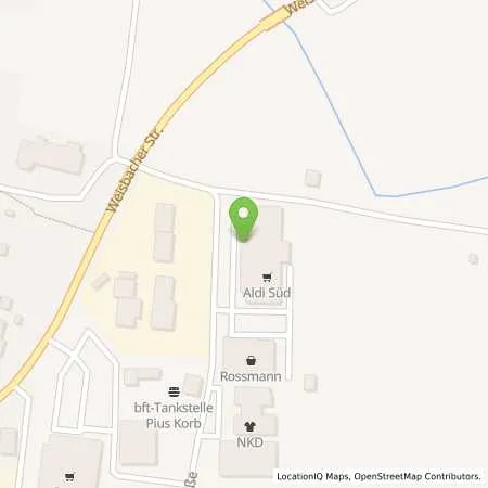 Standortübersicht der Tankstelle ALDI SÜD in 97653 Bischofsheim an der Rhön